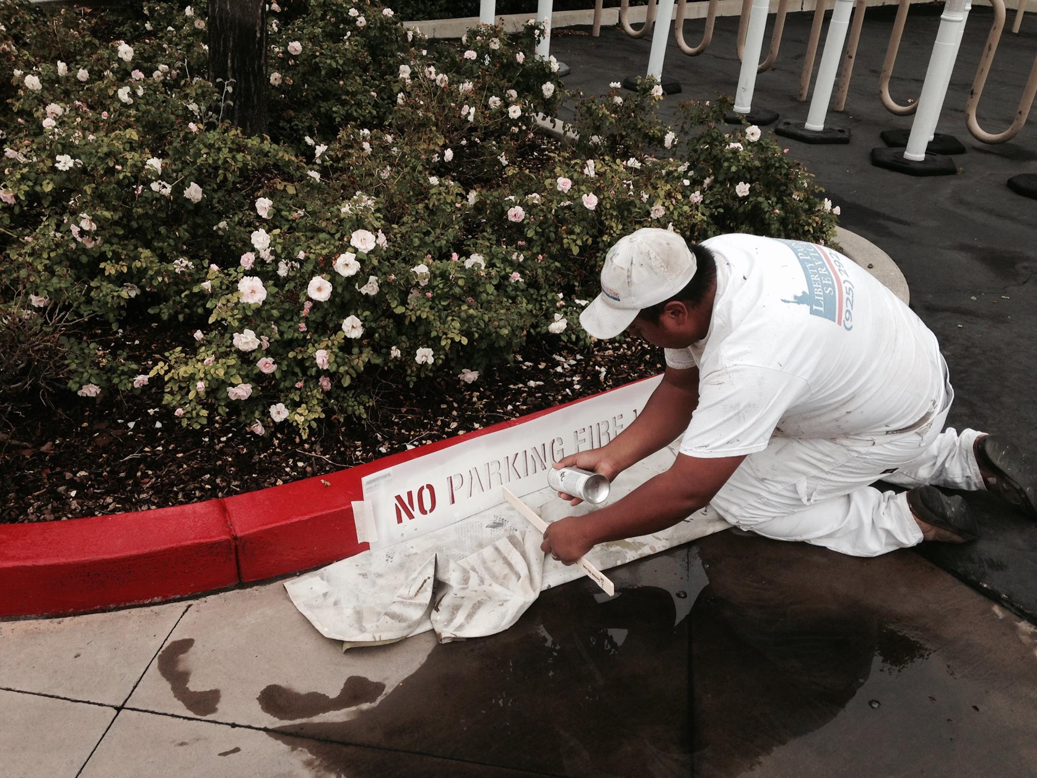 Commercial curb painting